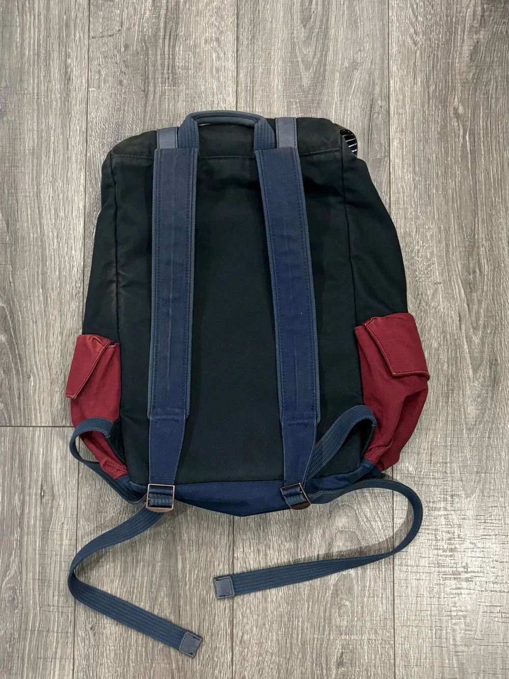 Timbuk2 Roll Top Backpack Unisex Laptop Travel Black Navy Burgundy